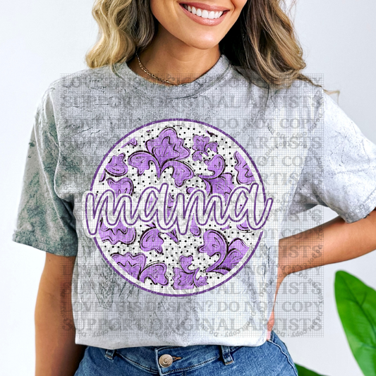 5531 -Purple iris February flower Mama circle *DTF