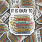 DS 2716 - It's okay to books Die Cut sticker