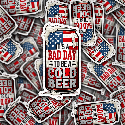 DC 1949 - It's a bad day to be a cold beer Die Cut Sticker