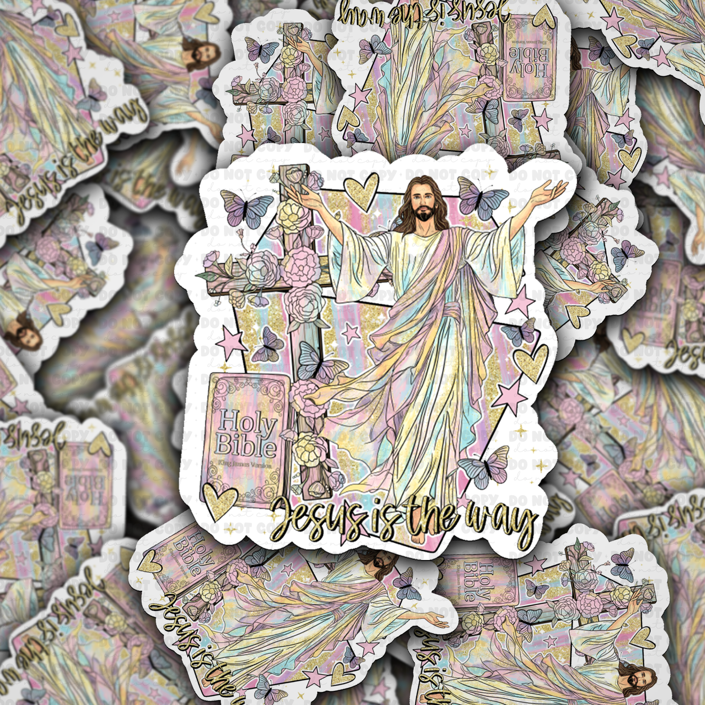 DS 3304 - Jesus is the way Die Cut sticker