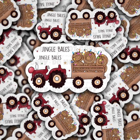 DC540 Jingle bales Die cut sticker 3-5 Business Day TAT