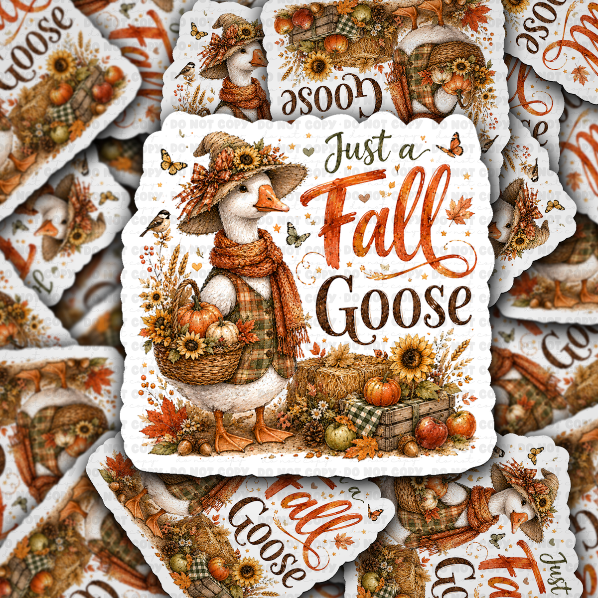 DS 3331 - Just a fall goose Die Cut sticker