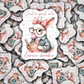 DC 1513 - Just a girl who loves books bunny rabbit die cut sticker