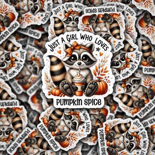 DC 2080 - Just a girl who loves pumpkin spice Die Cut Sticker