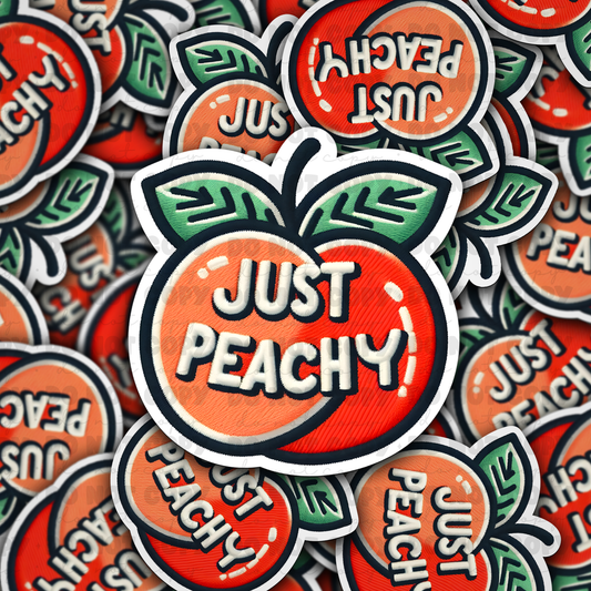 DC 996 Just Peachy Die cut sticker