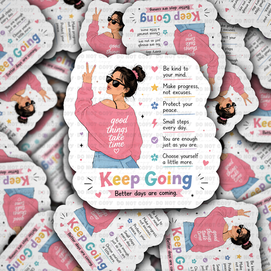 DS 3279 - Keep going Die Cut sticker