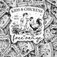 DC 1647 - Kids and chickens are best free range Die Cut Sticker