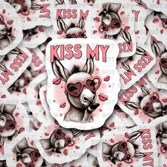 DC504 Kiss my Die cut sticker 3-5 Business Day TAT