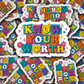 DS 3009 - Know Your Worth Die Cut sticker
