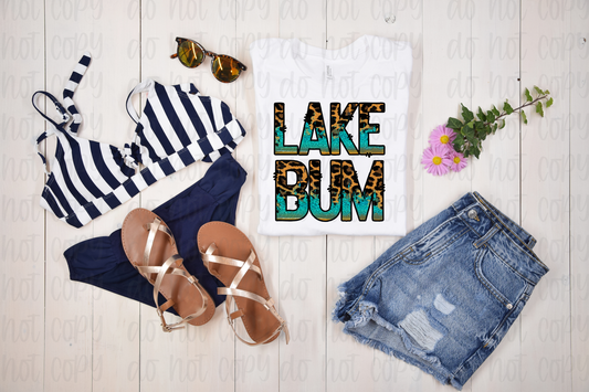 Lake Bum Leopard Teal  *DREAM TRANSFER* DTF