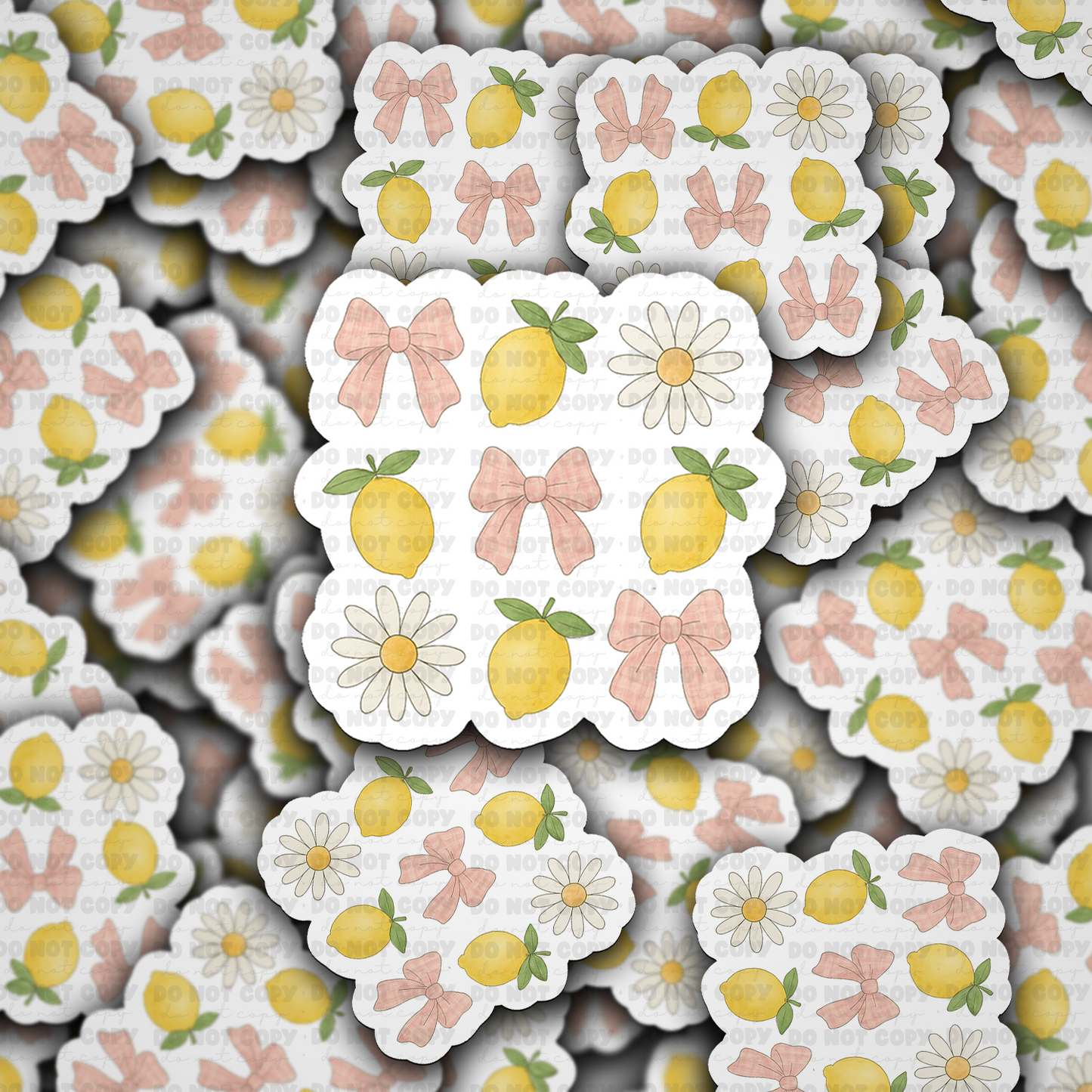 DC 1794 - Lemon and bow Die Cut Sticker