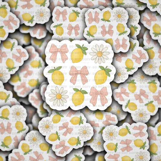 DC 1794 - Lemon and bow Die Cut Sticker