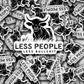 DC 1633 - Less people less bullshit Die Cut Sticker