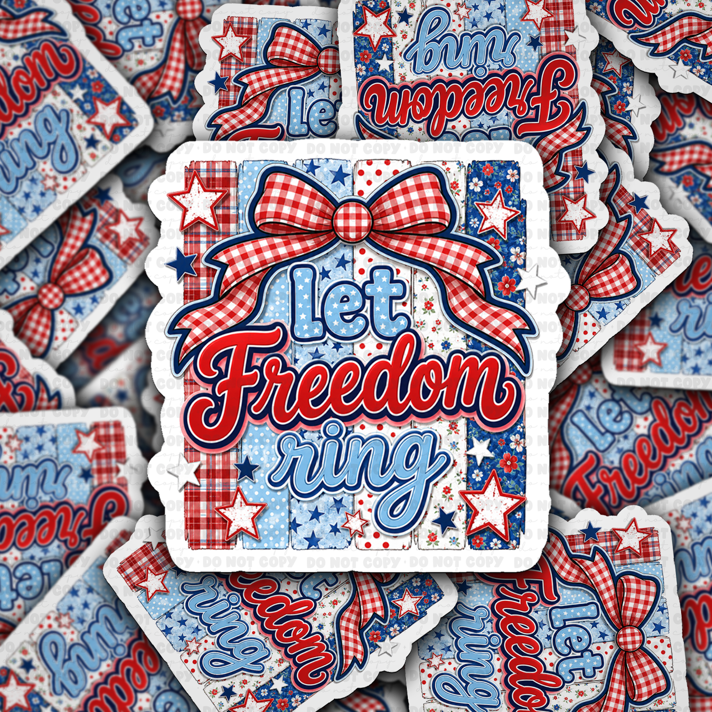 DS 3066 - Let Freedom Ring Die Cut sticker