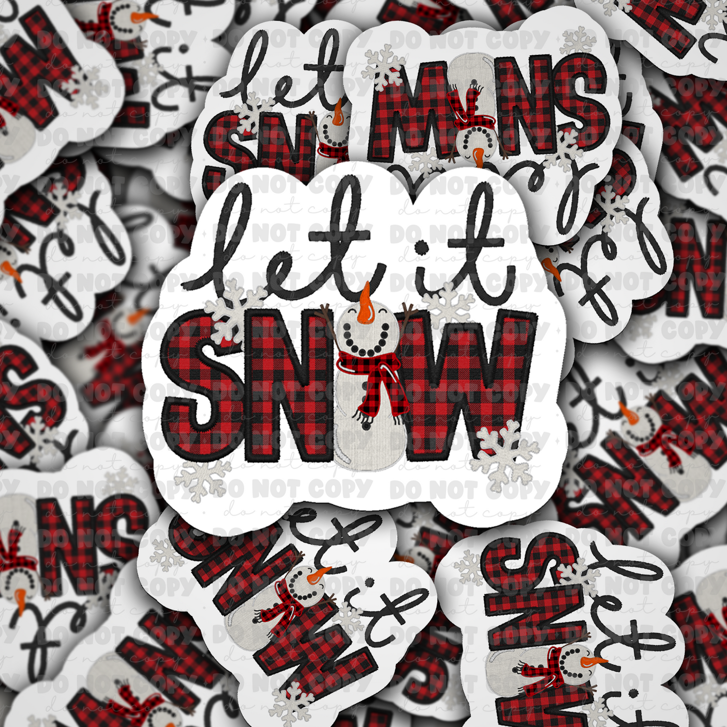 dc479 Let it snow Die cut sticker 3-5 Business Day TAT