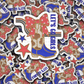 DC 1726 - Let's go girls western boots with bow Die Cut Sticker