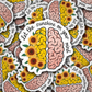 DC 1432-  Let the sunshine on your mind die cut sticker