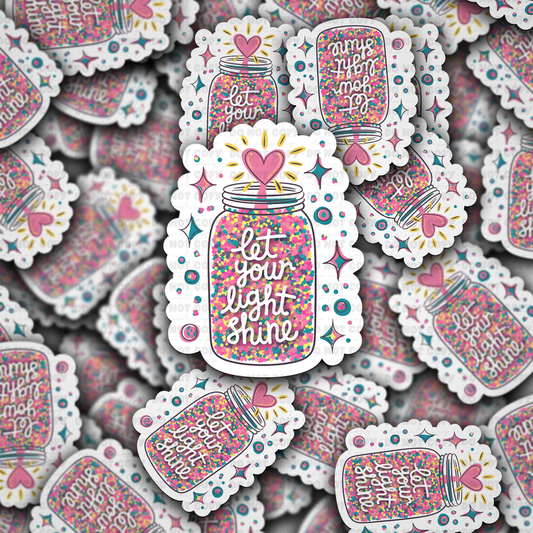 DC 1479 - Let your light shine die cut sticker