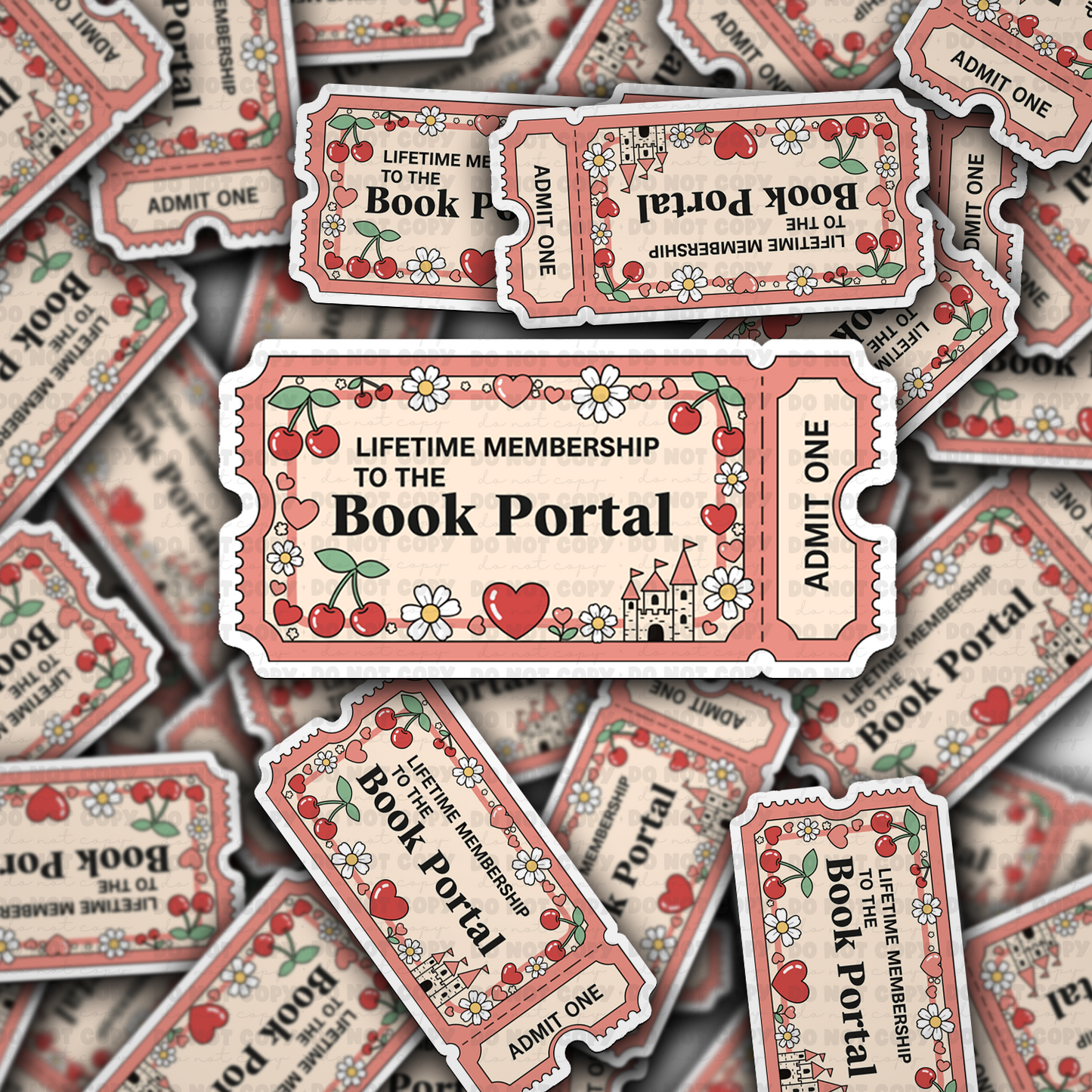 DS - 2408 Lifetime membership to the book portal Die Cut Sticker
