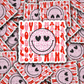 DC602 Loved mama heart smiley  Die cut sticker 3-5 Business Day TAT