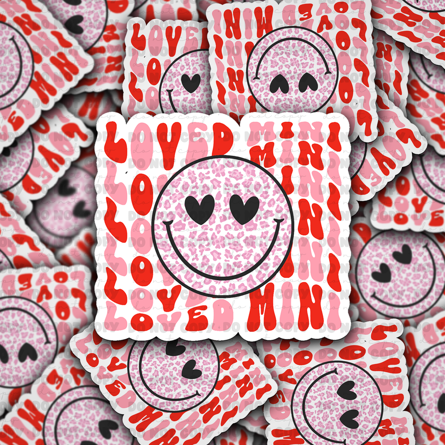 DC603 loved mini sticker Die cut sticker 3-5 Business Day TAT