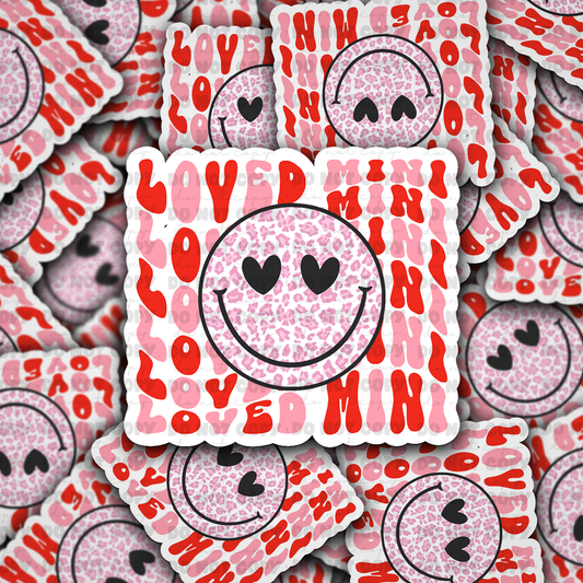 DC603 loved mini sticker Die cut sticker 3-5 Business Day TAT