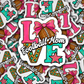 DC 2129 - Love football mom Die Cut Sticker