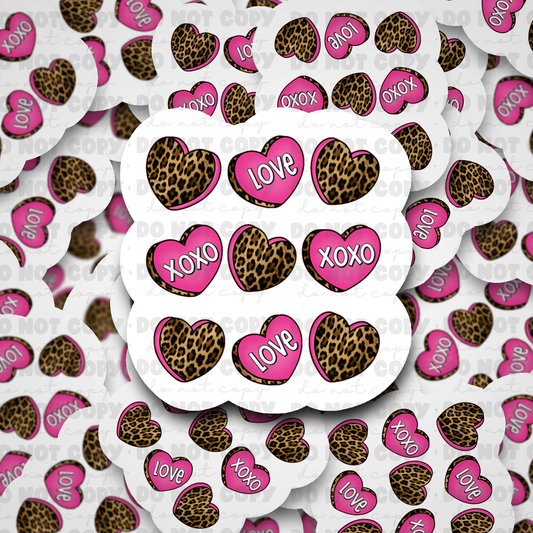 DC505 Love hearts Die cut sticker 3-5 Business Day TAT