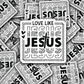 DS 3254 - Love like jesus texture Die Cut sticker