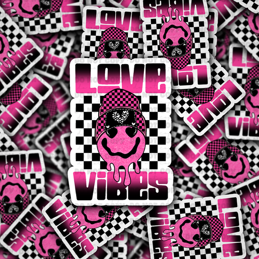 DC601 love vibes Die cut sticker 3-5 Business Day TAT