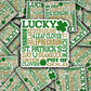 DC 1420 - Lucky shenanigans 4 leaf clover die cut sticker