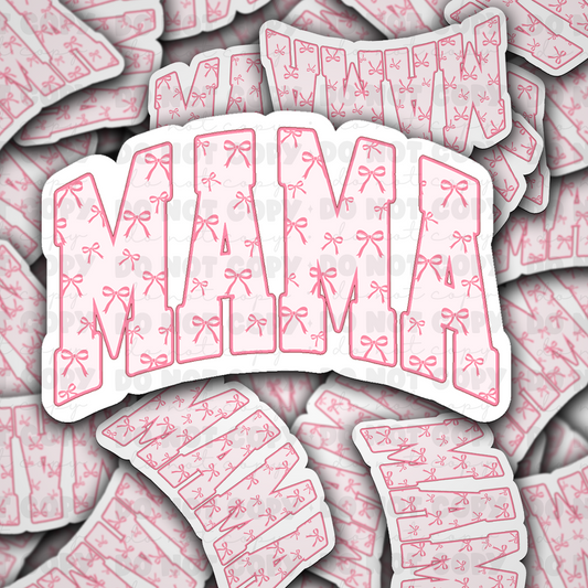 DC 1310 Mama Coquette bow - die cut sticker