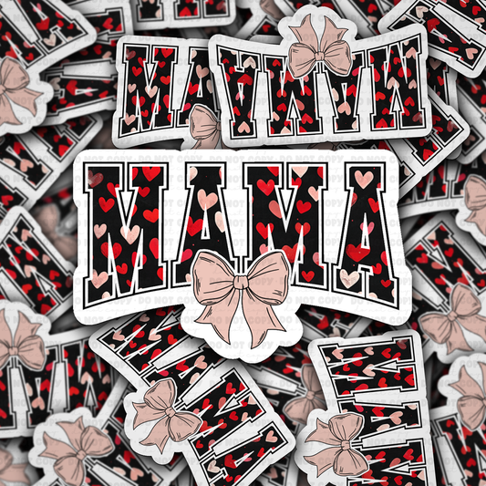 DC 1353 Mama Valentine with heart - die cut sticker