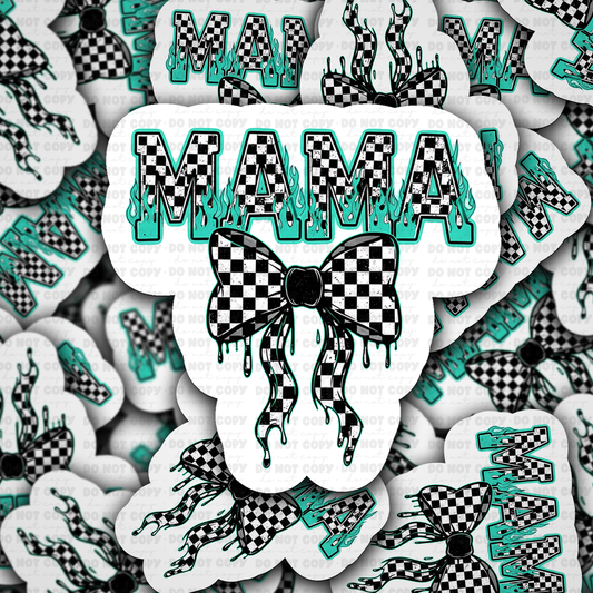 DS 3098 - Mama Checkered Die Cut sticker