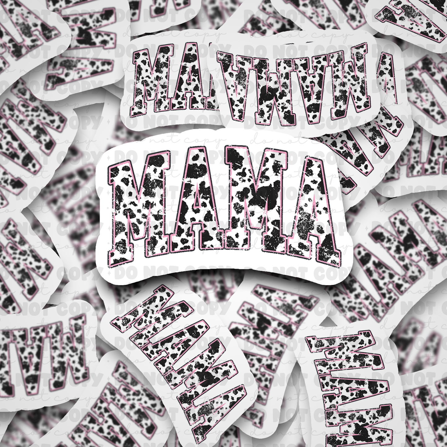 DC510 Mama cow print Die cut sticker 3-5 Business Day TAT
