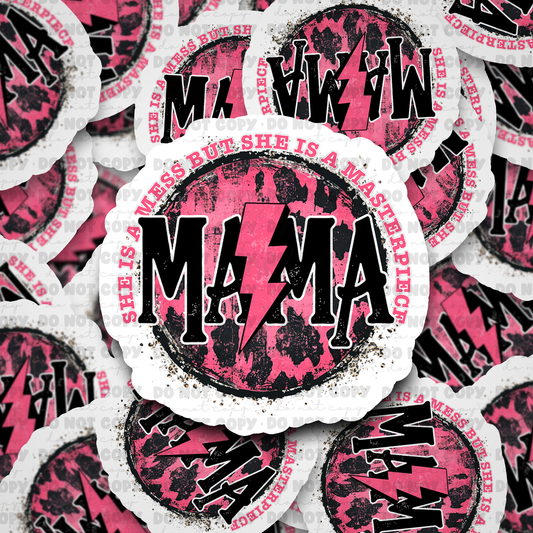 DC641 Mama Masterpiece Die cut sticker 3-5 Business Day TAT