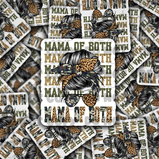 Mama of Both Die cut sticker 3-5 Business Day TAT