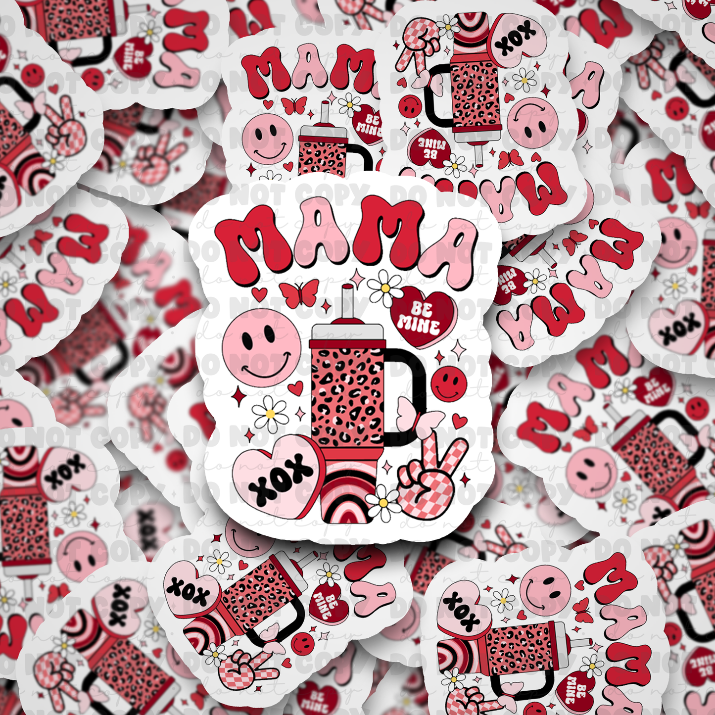 DC569 Mama tall cup sticker Die cut sticker 3-5 Business Day TAT