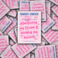 DC 2039 - Guest check manifesting my dream and minding my business Die Cut Sticker