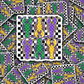 DC 1312 Mardi Gras crawfish - die cut sticker