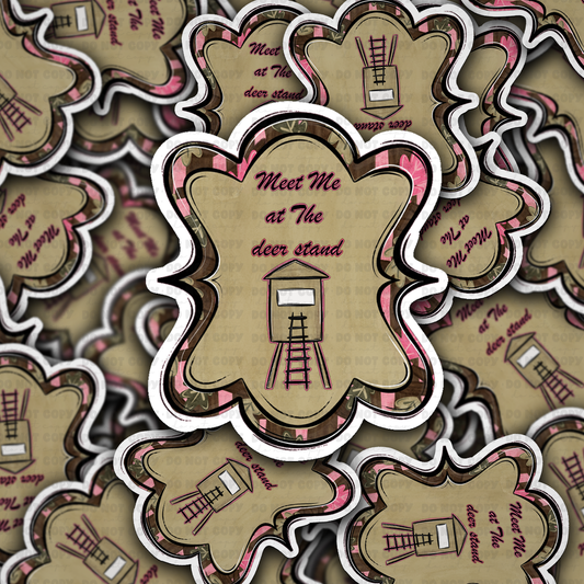 DS - 2511 Meet me at the deer stand Die Cut Sticker