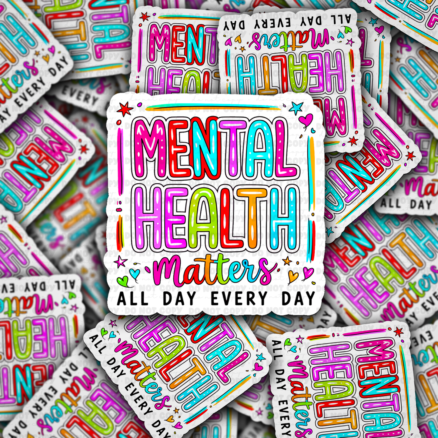 DC 1972 - Mental health matters all day every day Die Cut Sticker