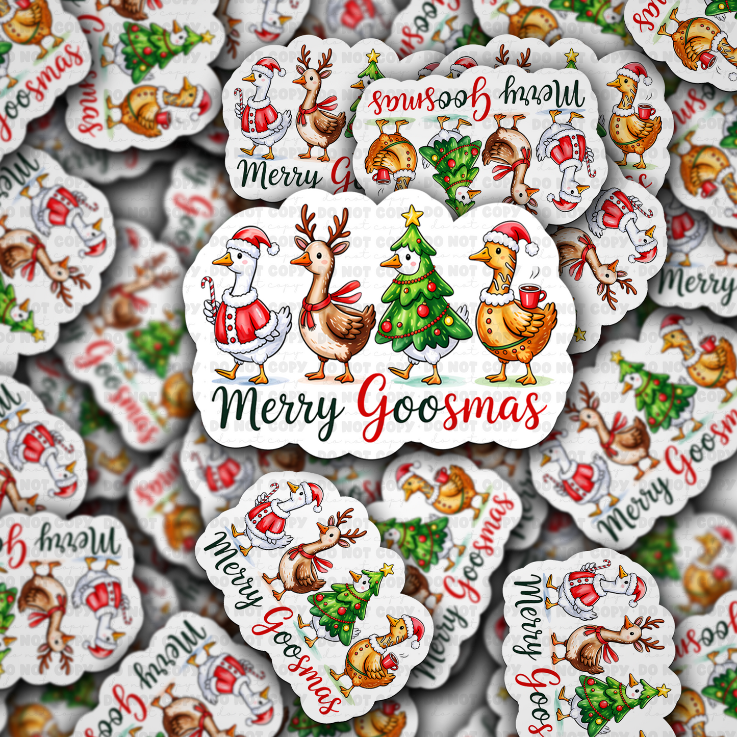 DC 2094 - Merry Goosmas Die Cut Sticker