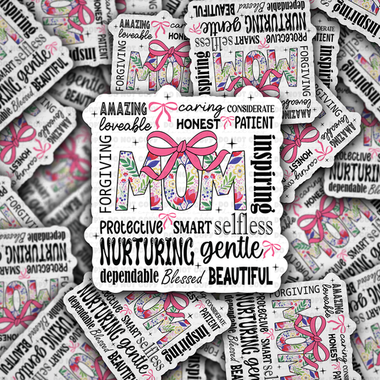 DC 1468 -  Mom amazing caring die cut sticker