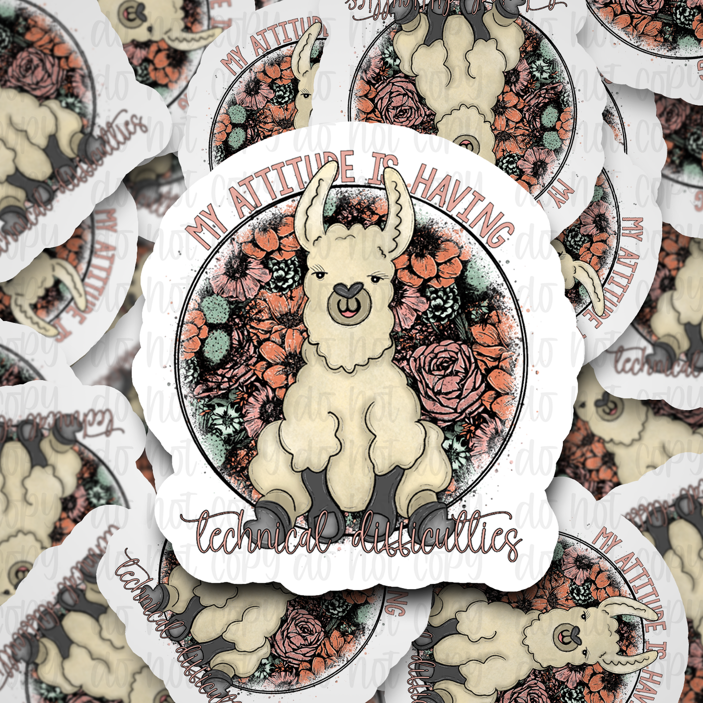 My Attitude Die cut sticker 3-5 Business Day TAT