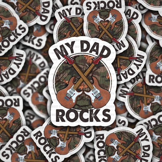 DS 3032 - My Dad Rocks Die Cut sticker