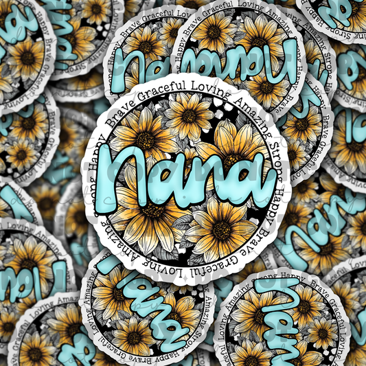 Nana Die cut sticker 3-5 Business Day TAT