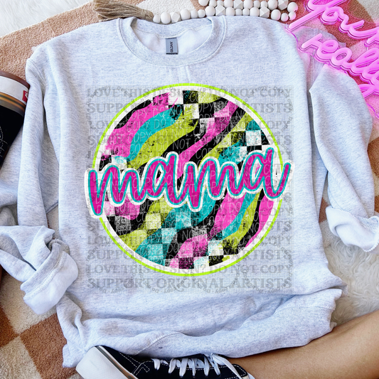 5528 - Mama neon circle *DTF