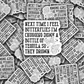 DC 1952 - Next time I feel butterflies Die Cut Sticker