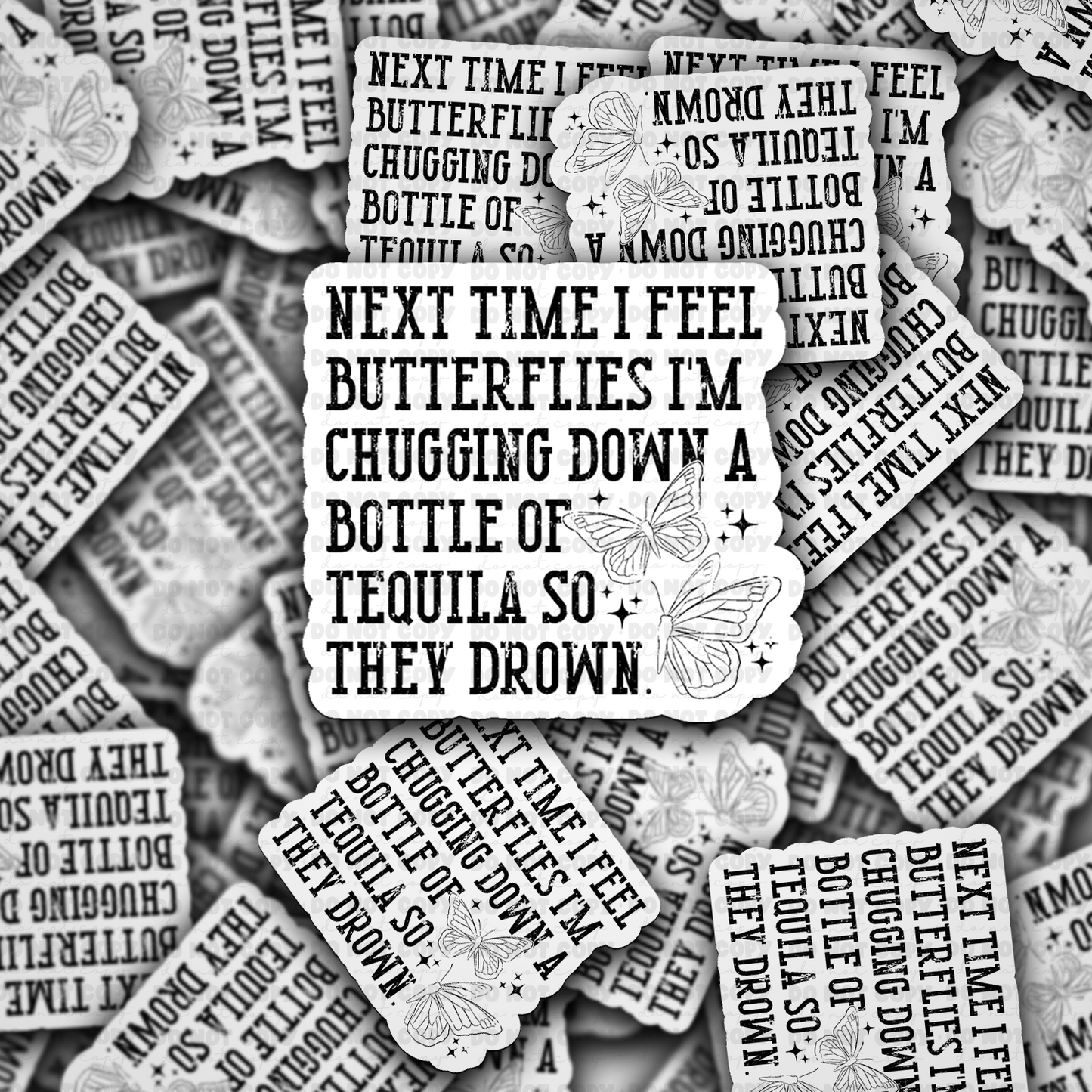 DC 1952 - Next time I feel butterflies Die Cut Sticker